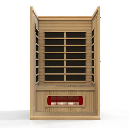 Maxxus 2 - Person Bluetooth Compatible FAR Infrared Sauna in Hemlock