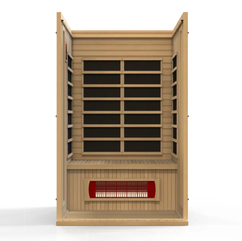 Maxxus 2 - Person Bluetooth Compatible FAR Infrared Sauna in Hemlock