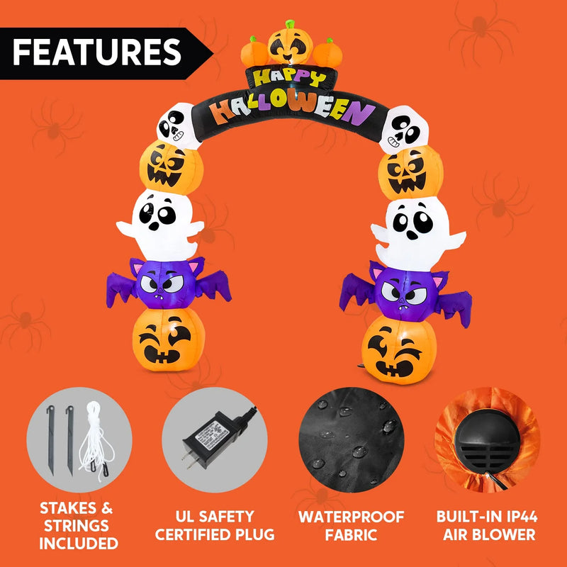 Elevate Your Halloween Vibes with Our 8 Ft Inflatable Pumpkin Archway! 🎃✨ Perfect for Spooky Season Decor! #HalloweenDecor #InflatableFun
