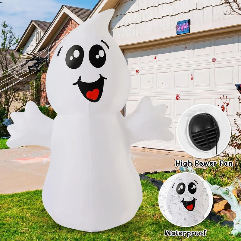 Spookify Your Halloween! 🎃👻 5 FT Inflatable Ghost with LED Lights - Perfect for Outdoor Festivities! #HalloweenDecor #SpookySeason