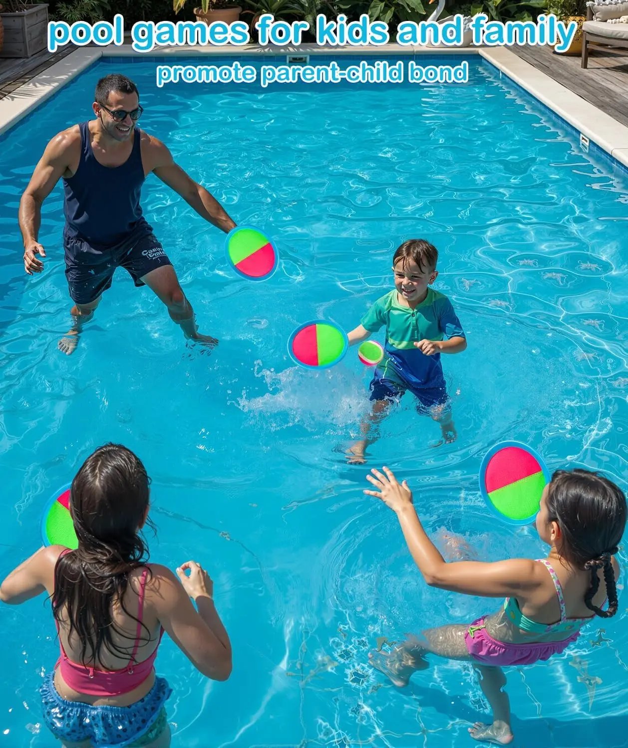 Toss and Catch Ball Set Beach Pool Toys for Kids Toddler Classic Outdoor Yard Camping Games Toys for 3 4 5 6 7 8 Year Old Boys Girls Birthday Gift