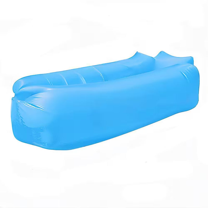 Chill Anywhere: Light Blue Inflatable Lounger for Ultimate Comfort on Your Adventures! 🌟🏕️ #Camping #Picnics #BackyardVibes