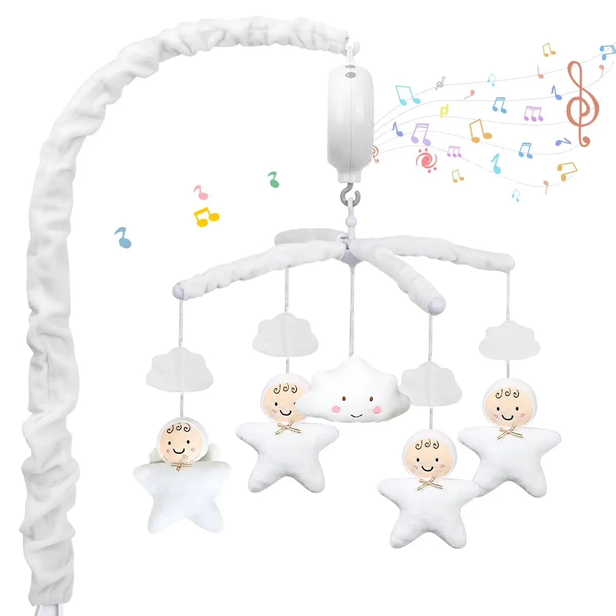 Sweet Dreams for Your Little One: Musical Baby Mobile with Lights & Portable Fun! 🌙🎶✨