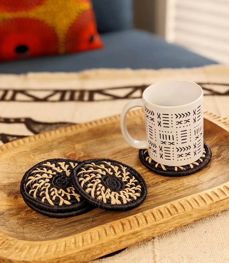 Handmade Woven Drink Coasters Set of 4 Reflektion Design