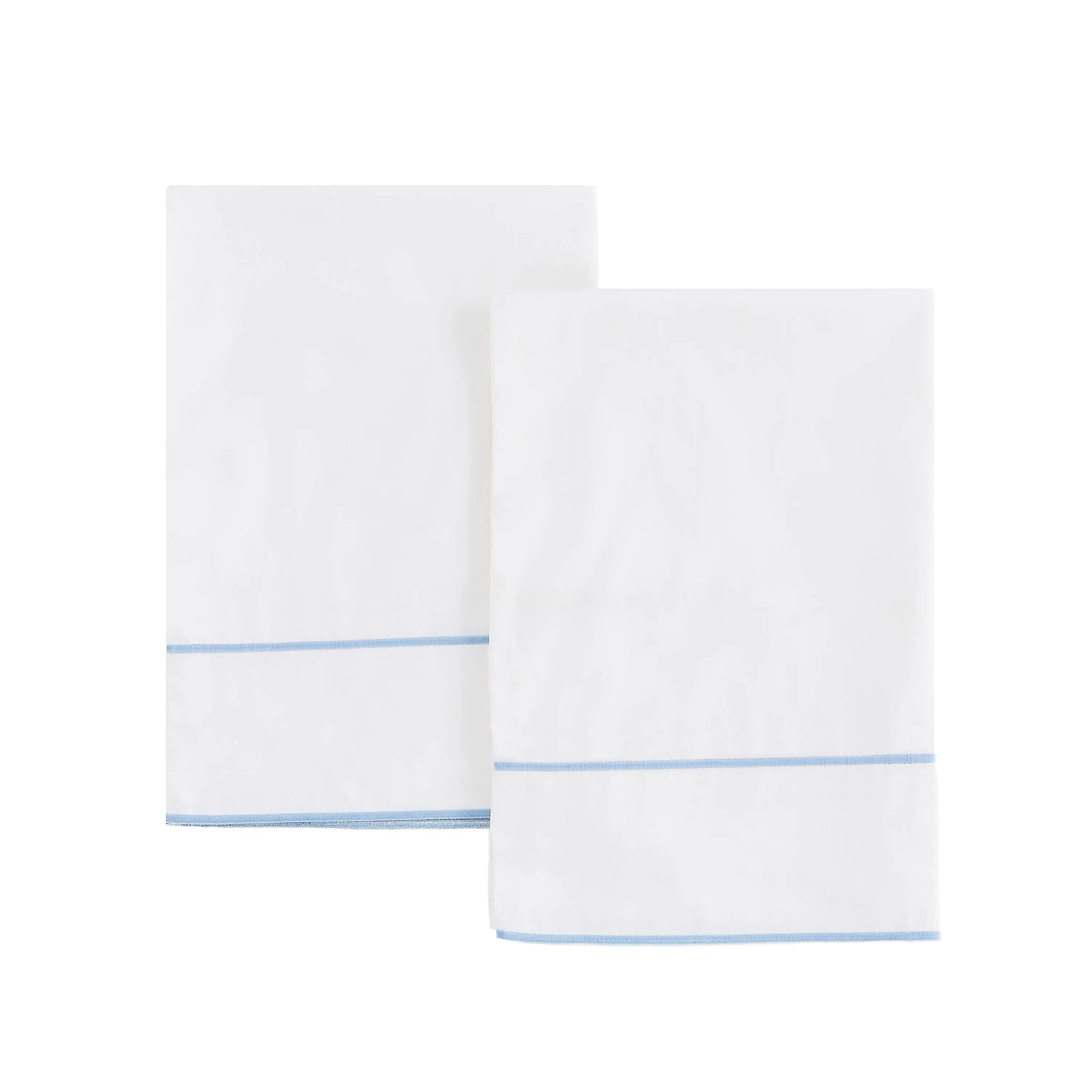 600 Thread Count Framed Sateen Embroidered Cotton Pillowcase Pair Mélange Home