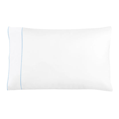 600 Thread Count Framed Sateen Embroidered Cotton Pillowcase Pair Mélange Home