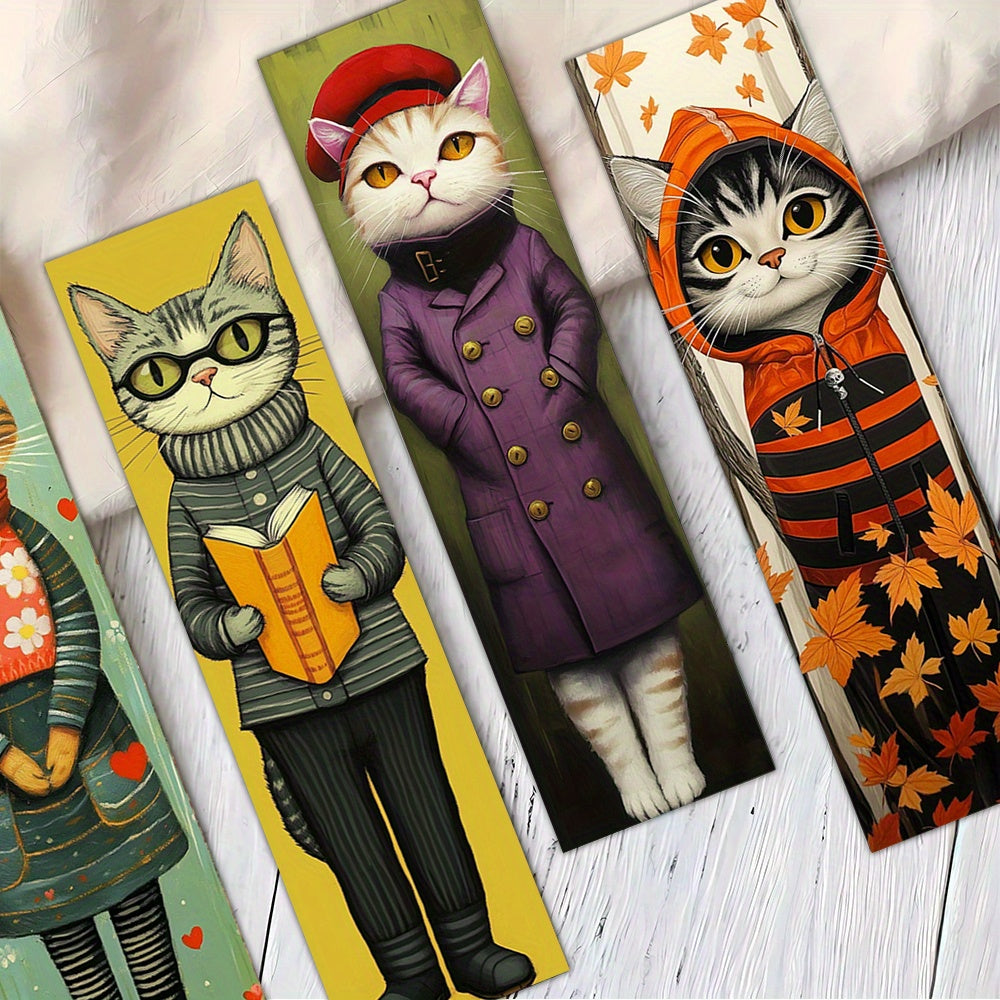 32pcs, Fun Cat Bookmarks