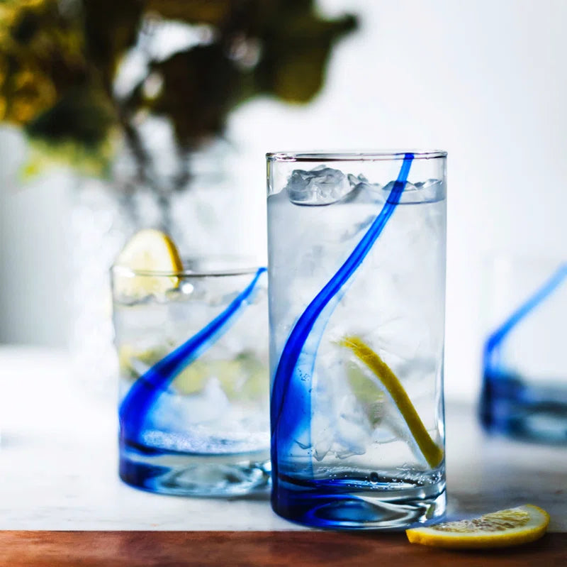 Blue Ribbon  Impressions 16-Piece Tumbler and Rocks Glass Set