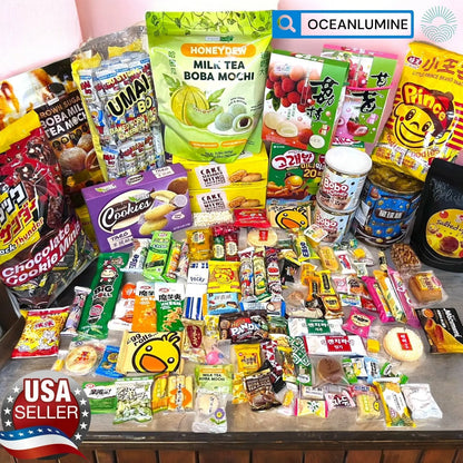 155 Piece Snack Box Asian Japanese Chinese Korean Variety Savory Treats Samples