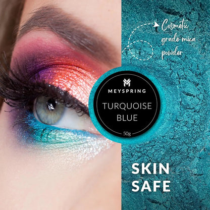 Transform Your Creations with Stunning Turquoise Blue Mica Powder! 🌊✨ Perfect for Resin Art, River Tables, and More! #Crafting #EpoxyResin #MicaPowder