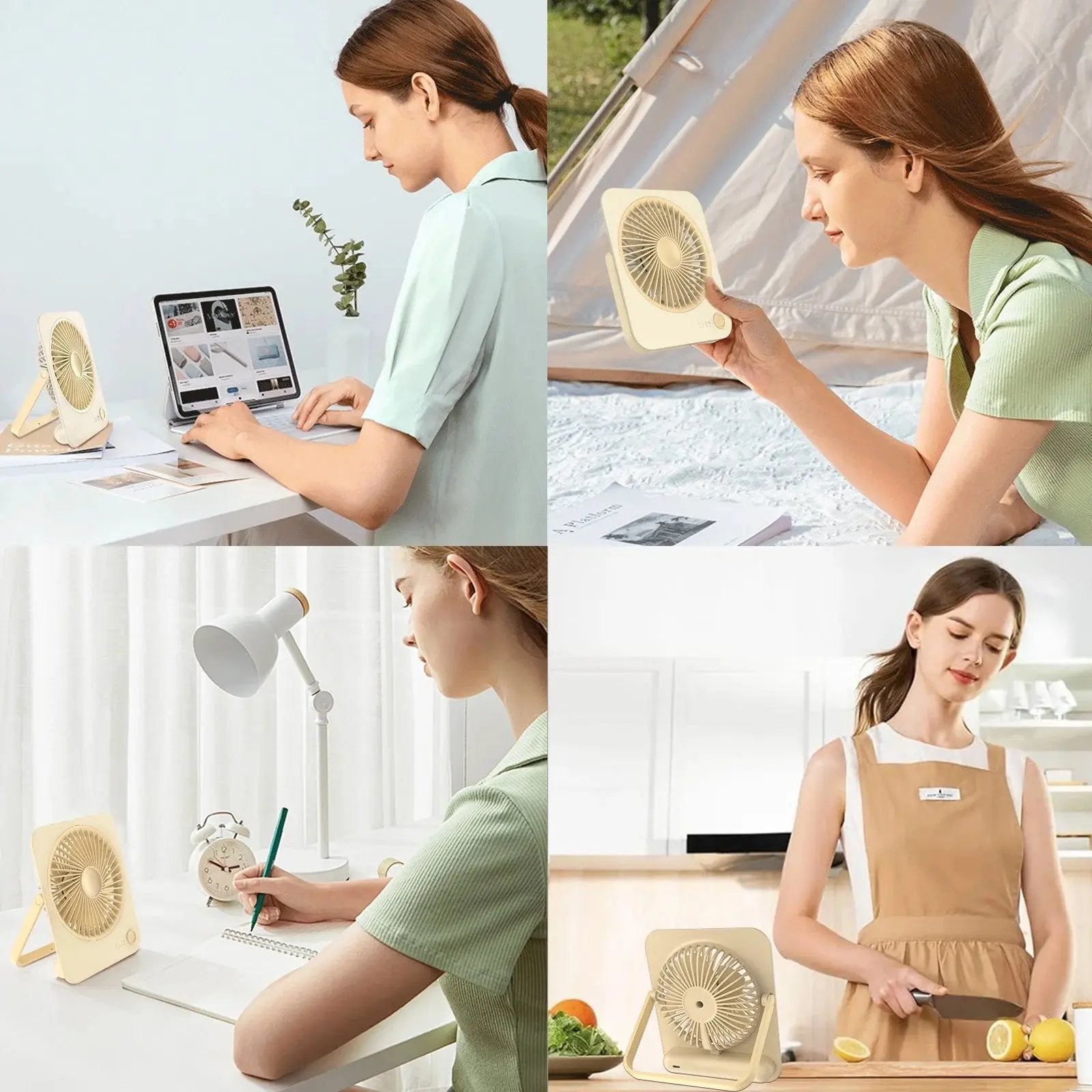 Stay cool anywhere with our 4-Speed Ultra-Thin Rechargeable Desk Fan! 🌬️💨 #PortableComfort #StayCool