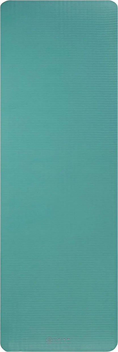 Essentials Thick Yoga Mat Fitness & Exercise Mat with Easy-Cinch Yoga Mat Carrier Strap, 72"L X 24"W X 2/5 Inch Thick