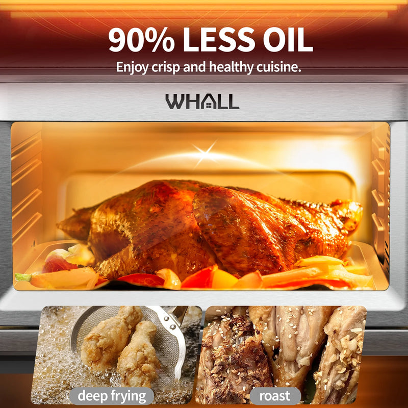 Transform Your Cooking Experience with the WHALL 30QT Air Fryer Toaster Oven – 11-in-1 Smart Cooker with Touchscreen and 4 Essential Accessories!