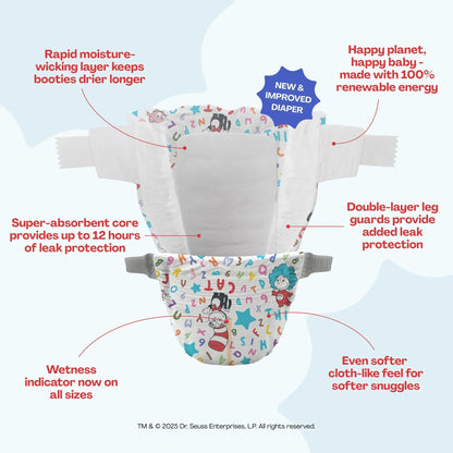 Ultimate Dr. Seuss Size 3 Diapers Club Box - 66 Count of Supreme Comfort & Protection for Your Baby! 🌈👶💚