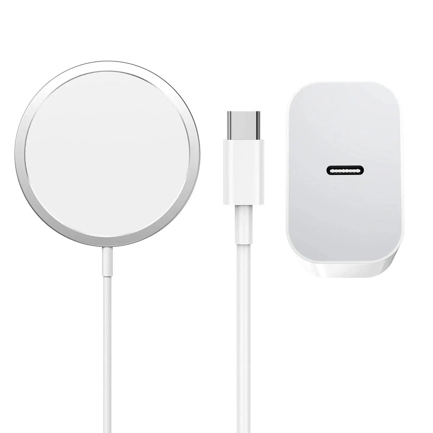Say goodbye to tangled cords! Get your hands on our sleek Wireless Charger, perfect for your iPhone and AirPods. No wall charger needed—just MagSafe magic! ⚡️📱✨