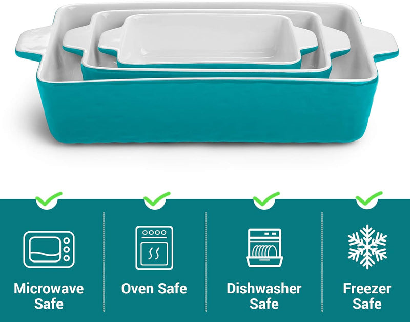 Upgrade Your Kitchen with Our 3-Piece Ceramic Baking Dish Set – Perfect for Lasagna, Cakes, and More! 🍽️✨