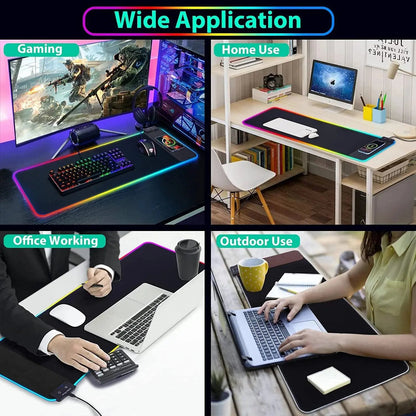 Mouse Pad of Power: The RGB Light Show that Charges Your Mouse While You Pretend to Work!