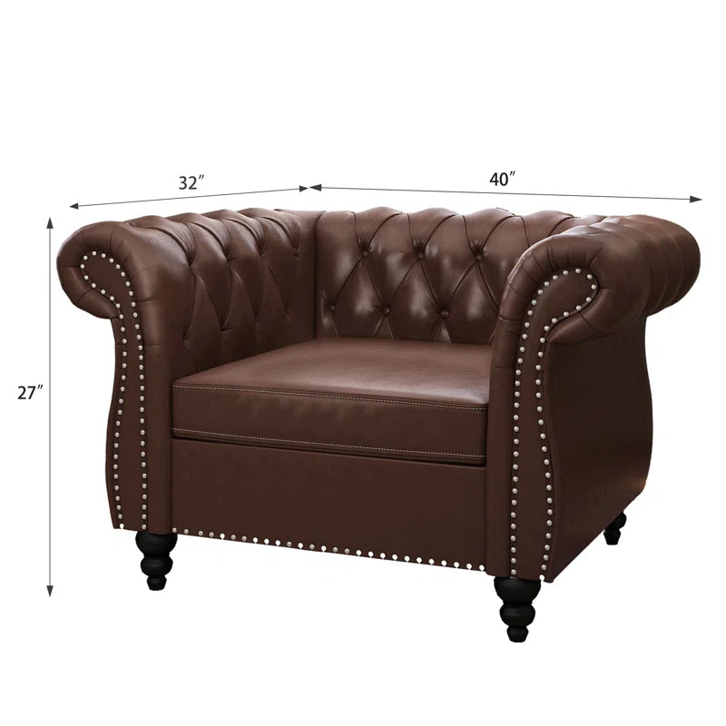 Brisny 3 - Piece Faux Leather Living Room Set