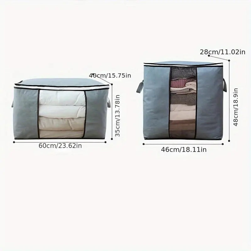 1pc Large Clear Plastic Storage Bag Organizer with Reinforced Handles, Sturdy Zippers & Clear Window - Ideal for Bedding, Comforters, Clothes - Perfect for Closet Organization, Halloween Decor, Christmas Gift, Clothes Organiz Our3Designs