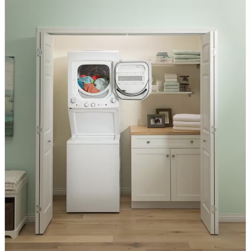 Compact Stacked Laundry Center with Efficient 2.3-Cu Ft Washer & Powerful 4.4-Cu Ft Electric Dryer
