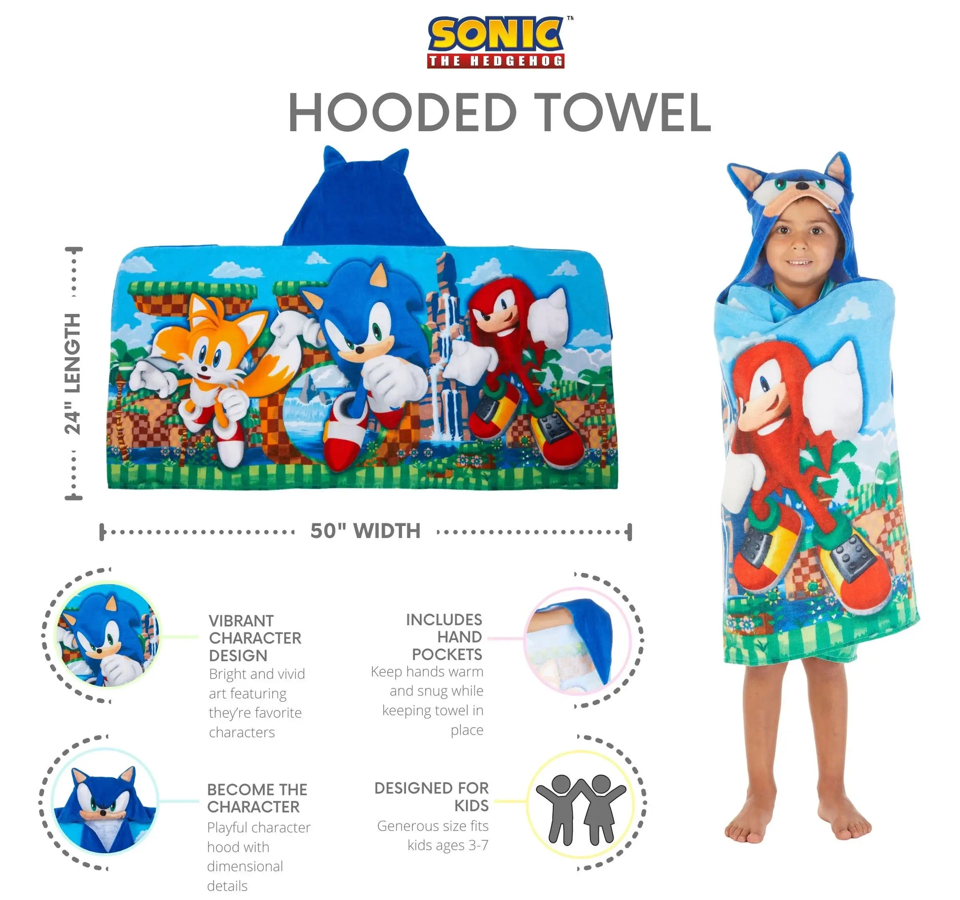 Kids Cotton Hooded Towel