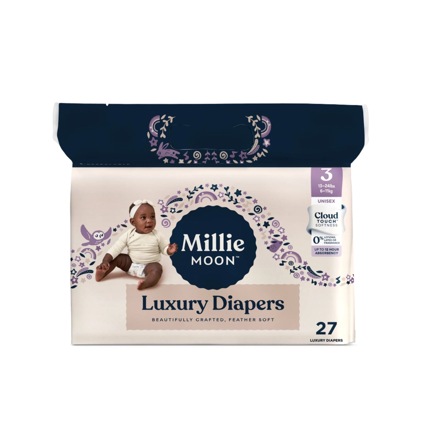 Experience Unmatched Softness and Leak Protection with Millie Moon Luxury Size 1 Diapers - 100 Count for Ultimate Baby Comfort!