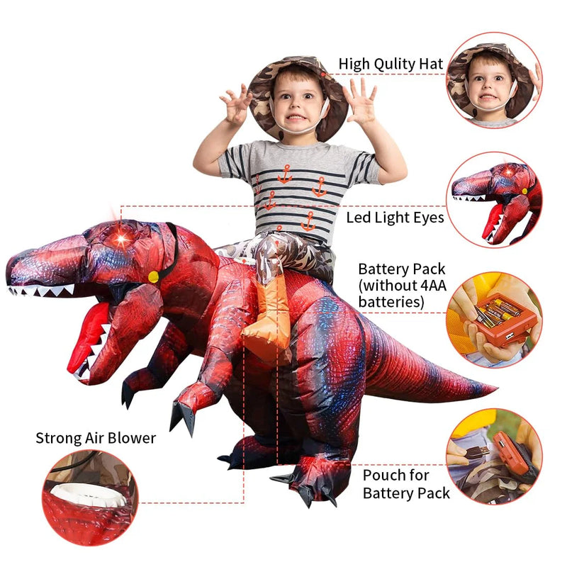 Get ready for epic fun with this 55-inch Inflatable T-Rex Costume for Kids! Perfect for Halloween, parties, and cosplay! 🎉🦖 #DinosaurCostume #HalloweenFun