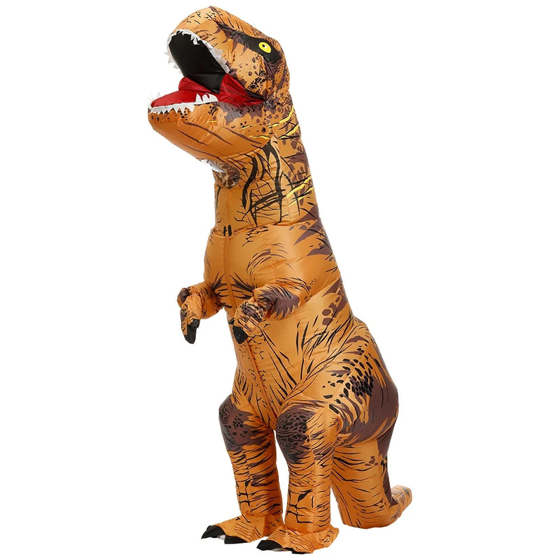Get ready to roar this Halloween with the Doingart T-Rex Inflatable Dinosaur Costume for Adults! 🦖🎉 Perfect for a fun and memorable night! #HalloweenCostume #DinoFun