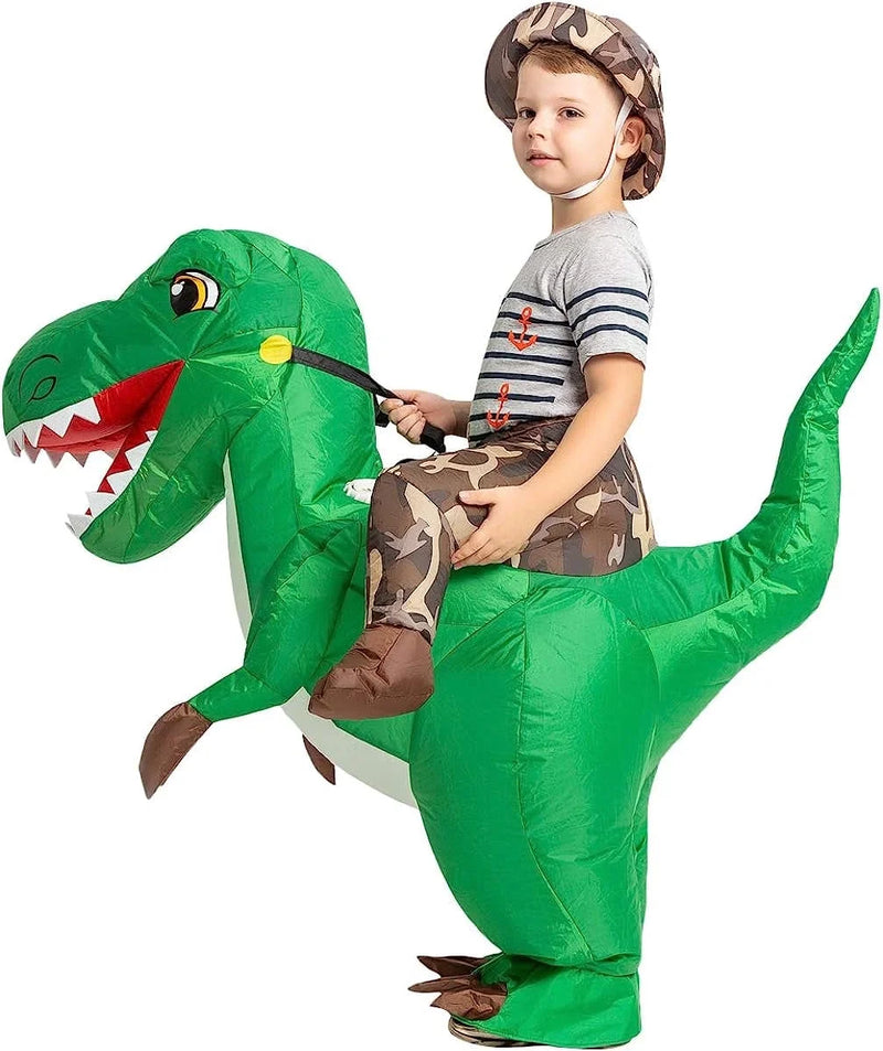 48 Inch Inflatable Dinosaur Costume for Kids, Kids Halloween Costume for Unisex Boys Girls, Funny Blow up Costumes for Halloween Party Cosplay