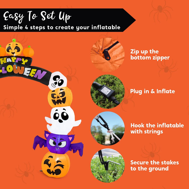 Elevate Your Halloween Vibes with Our 8 Ft Inflatable Pumpkin Archway! 🎃✨ Perfect for Spooky Season Decor! #HalloweenDecor #InflatableFun