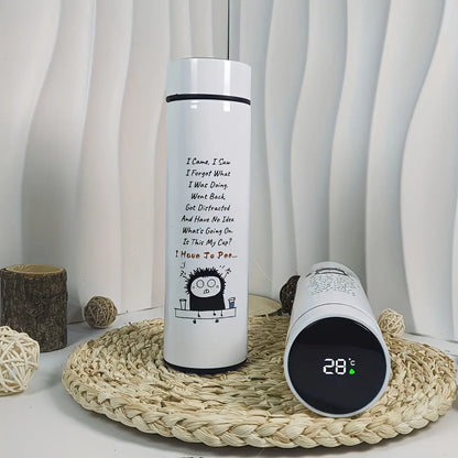 Insulated Smart Bottle w/ Touch Temp Display – Stainless Steel, 8 varietiies Our3Designs