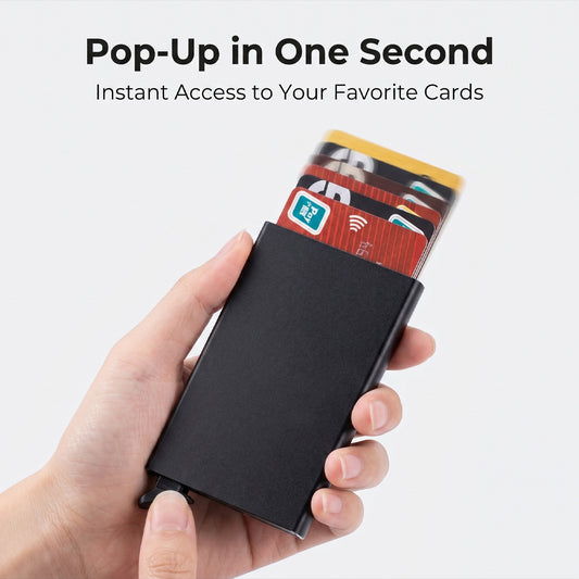 1 Automatic Pop-Up 8-Card Slot RFID Blocking