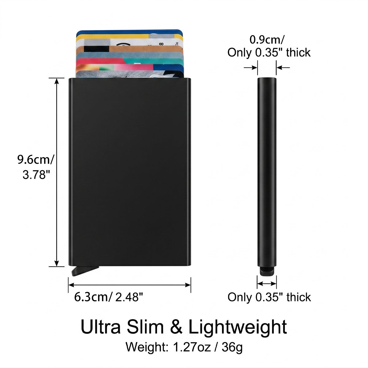 1 Automatic Pop-Up 8-Card Slot RFID Blocking