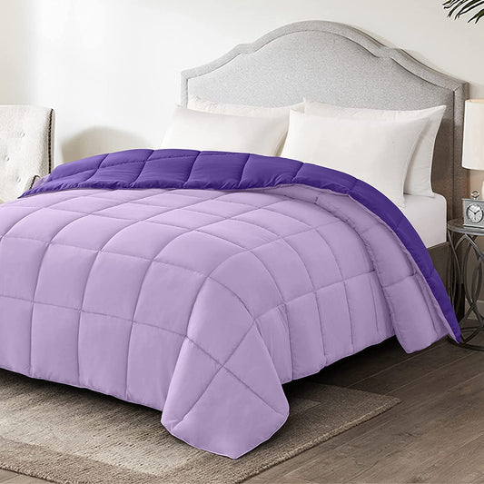 Cozy Up with Our Twin Purple Duvet Insert! Lightweight & Reversible Comfort for All Seasons 🌸💜