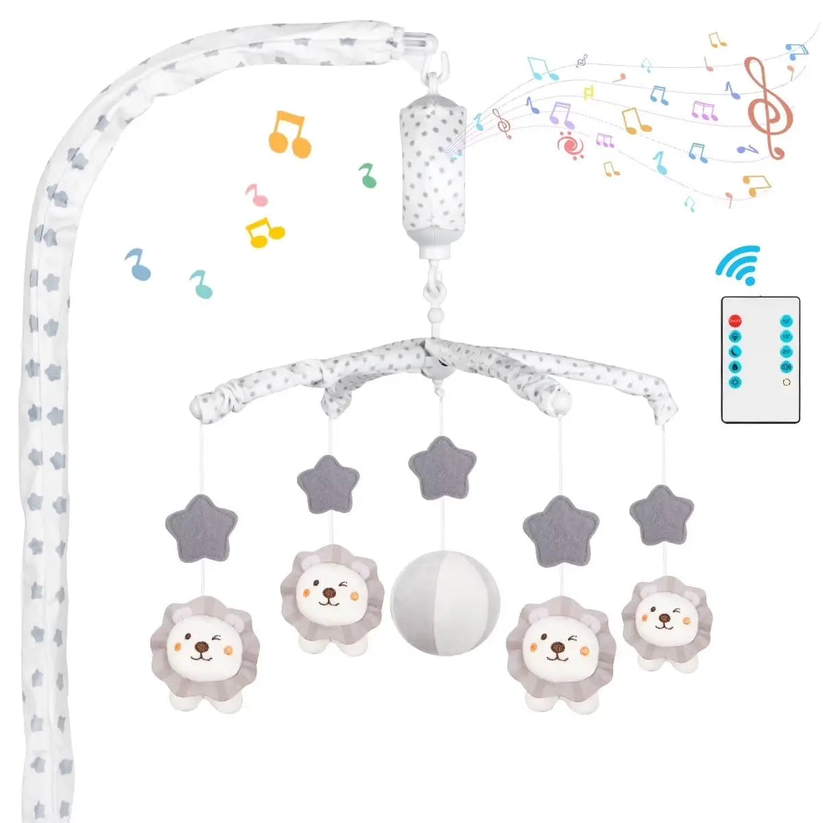 Sweet Dreams for Your Little One: Musical Baby Mobile with Lights & Portable Fun! 🌙🎶✨