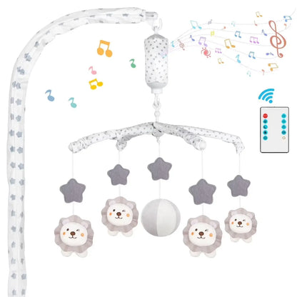 Sweet Dreams for Your Little One: Musical Baby Mobile with Lights & Portable Fun! 🌙🎶✨