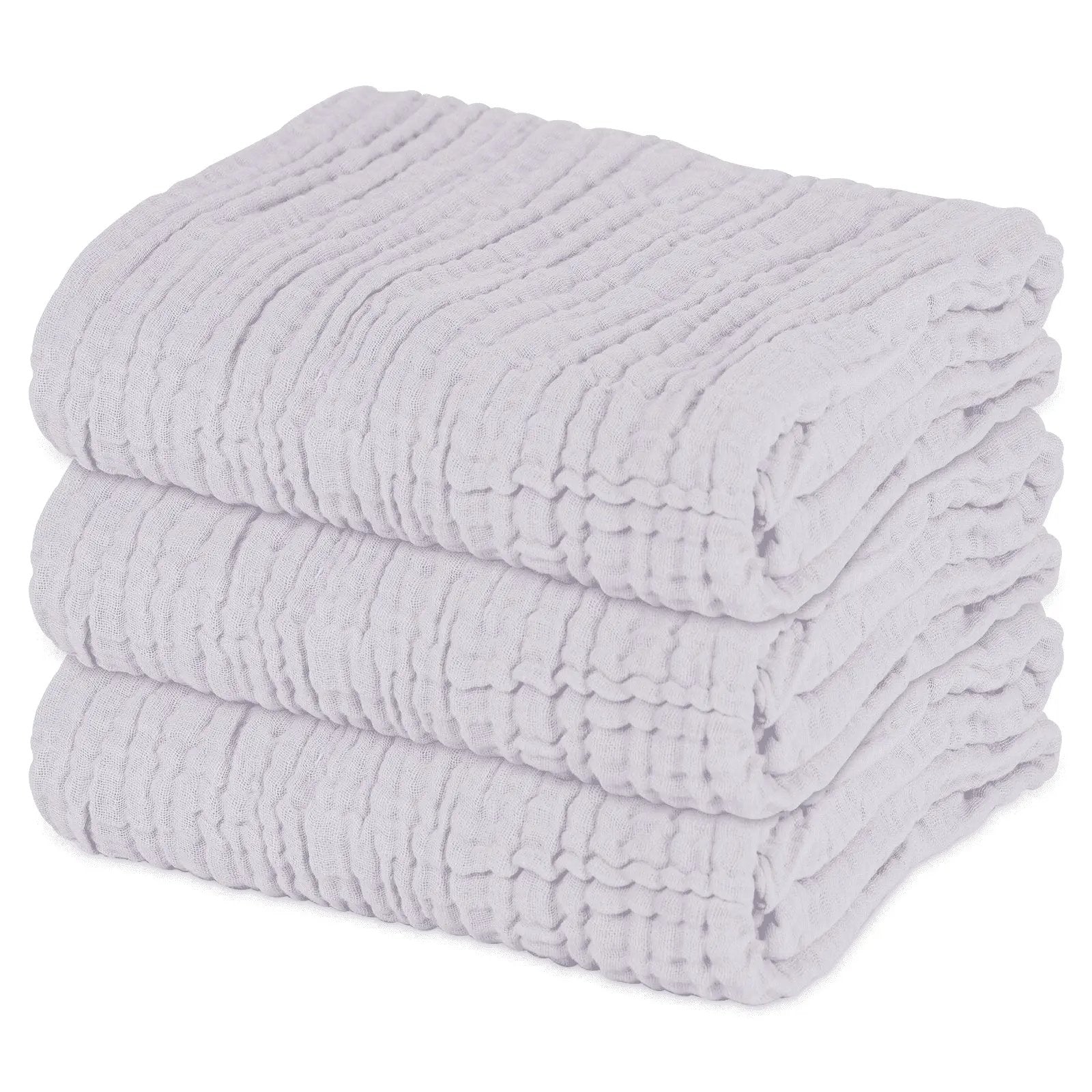 Snuggle Your Little One with Our Soft Muslin Baby Bath Towels - 3 Pack in Cozy Grey! 🛁💖✨