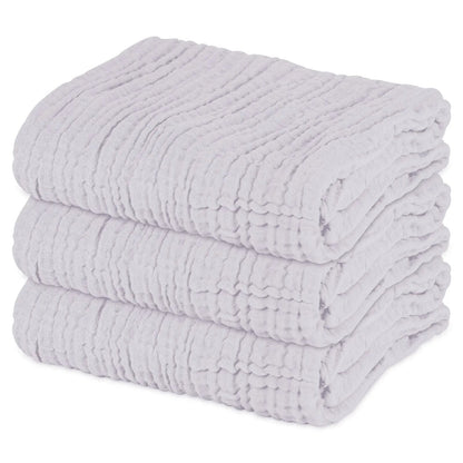 Snuggle Your Little One with Our Soft Muslin Baby Bath Towels - 3 Pack in Cozy Grey! 🛁💖✨