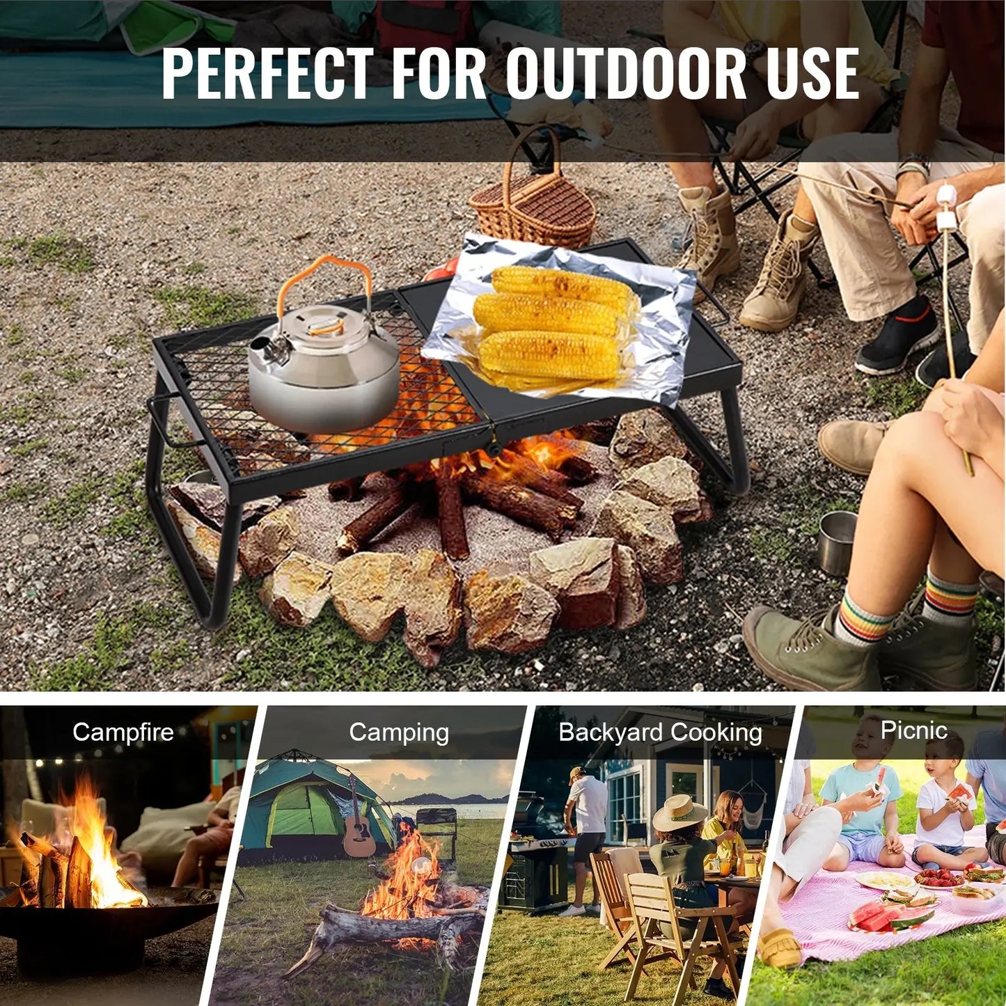 Folding Portable Campfire Grill