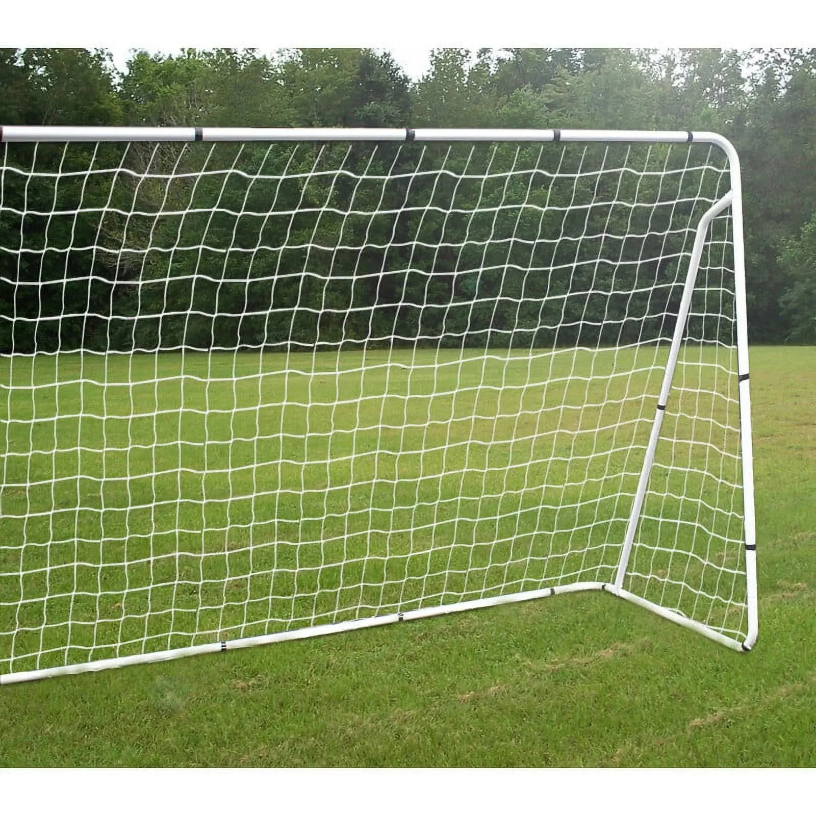 Football Post Soccer Goal Target Net 12 Ft. X 6 Ft. Football Shooting Training Aid Ultimate Backyard Outdoor Kids Official Soccer Goal, Steel Frame