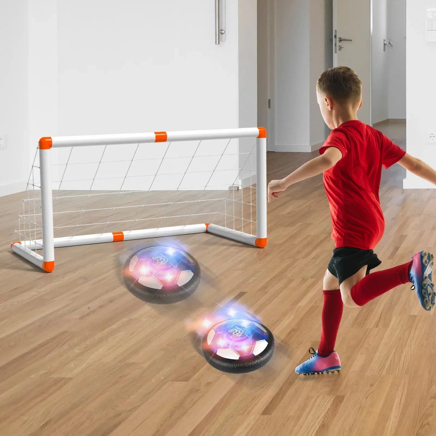 Hover Soccer Ball Toys Sets for Kids Boys with 2 Goals & 2 Ball, Indoor Outdoor Soccer Ball Toys for Kids Boys 3-8, Ball Toys Gifts for 3-8 Year Old Boys