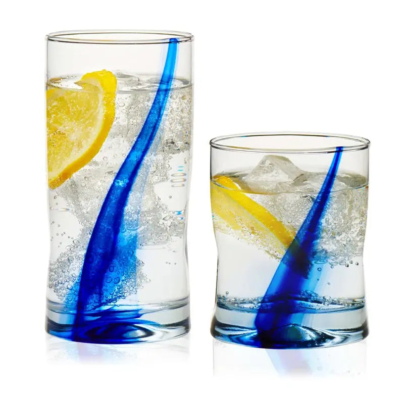 Blue Ribbon  Impressions 16-Piece Tumbler and Rocks Glass Set