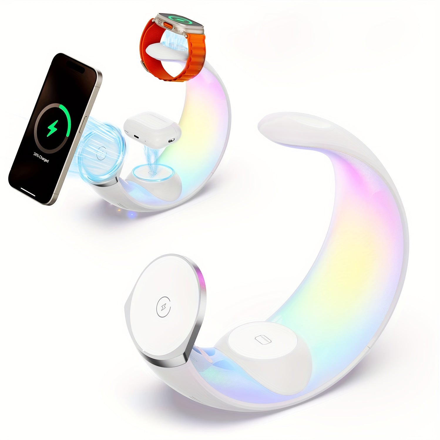 4 in 1 Wireless Charger & night light O3D