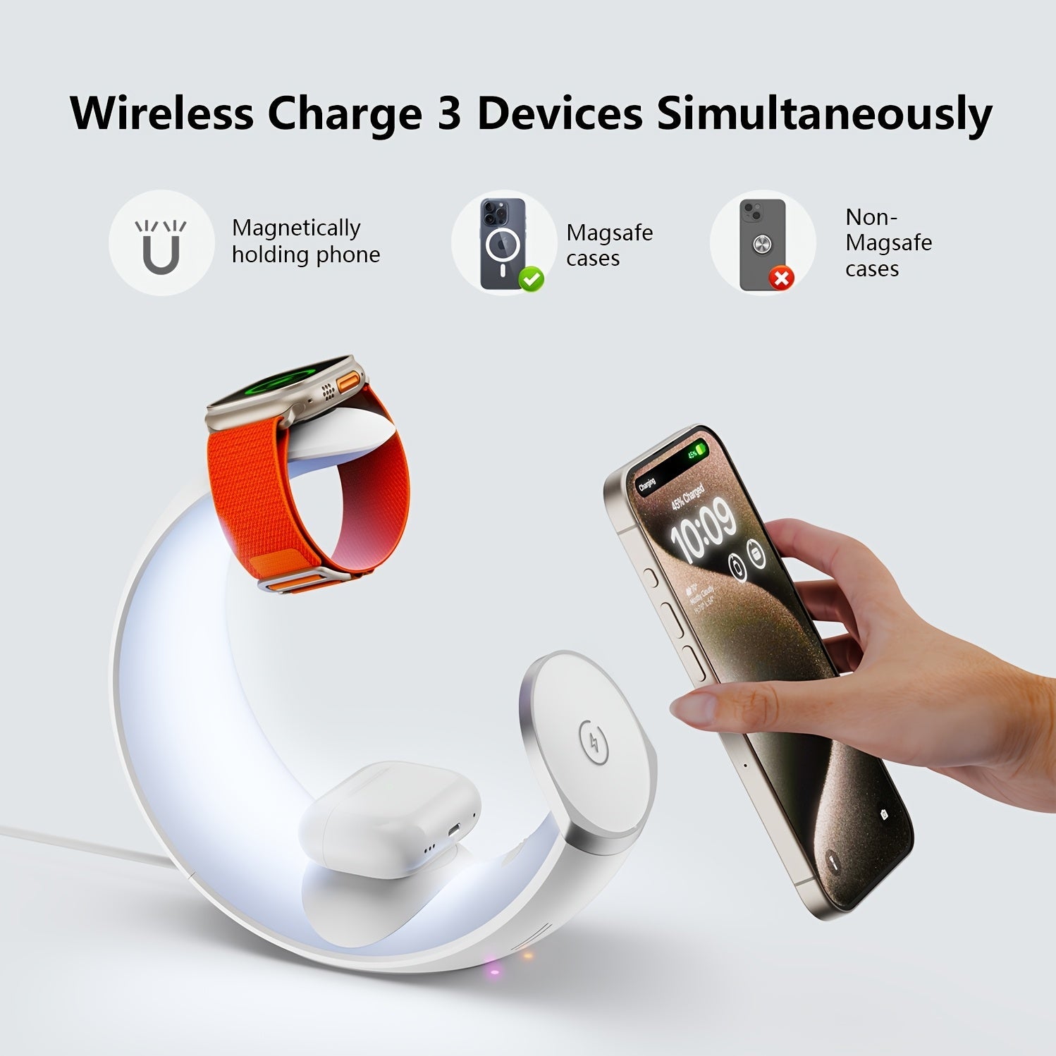 4 in 1 Wireless Charger & night light O3D