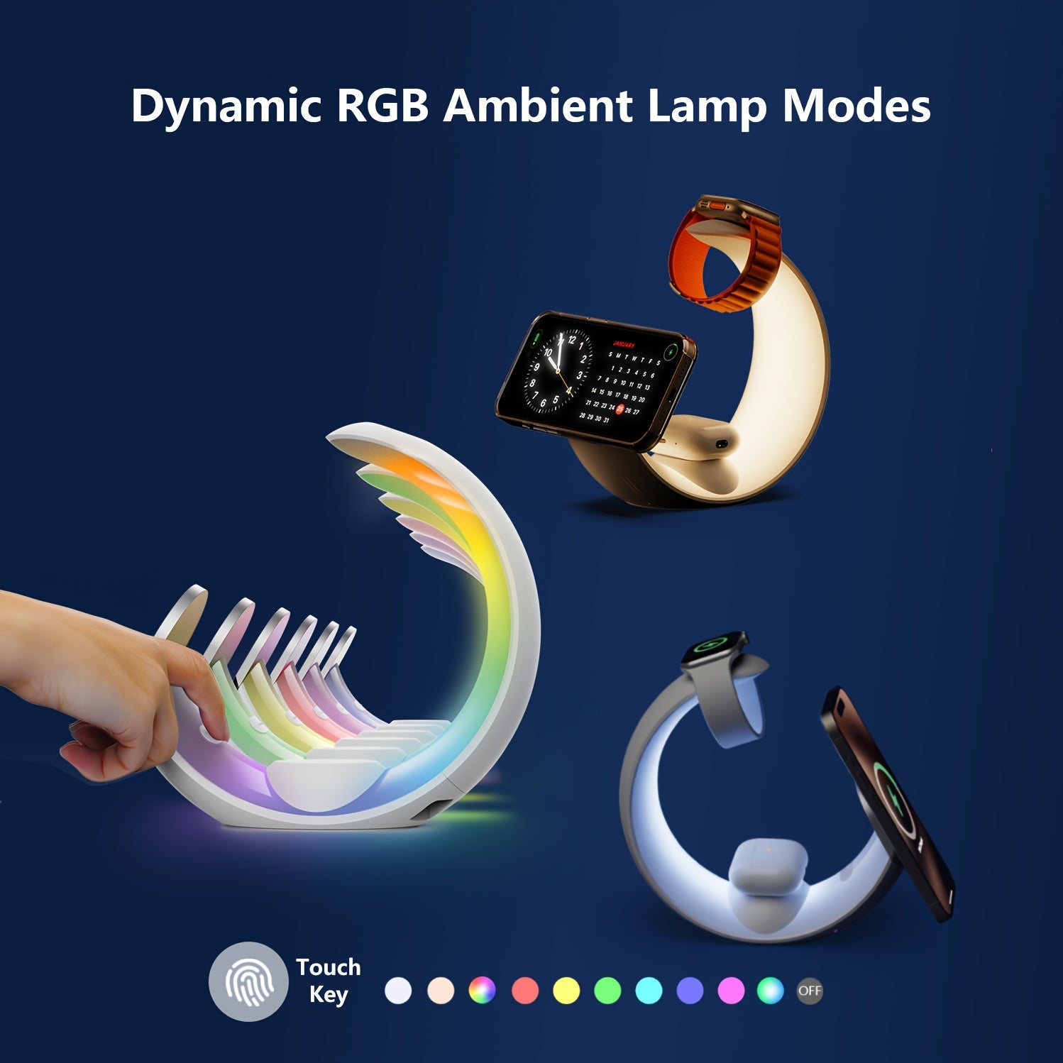 4 in 1 Wireless Charger & night light O3D