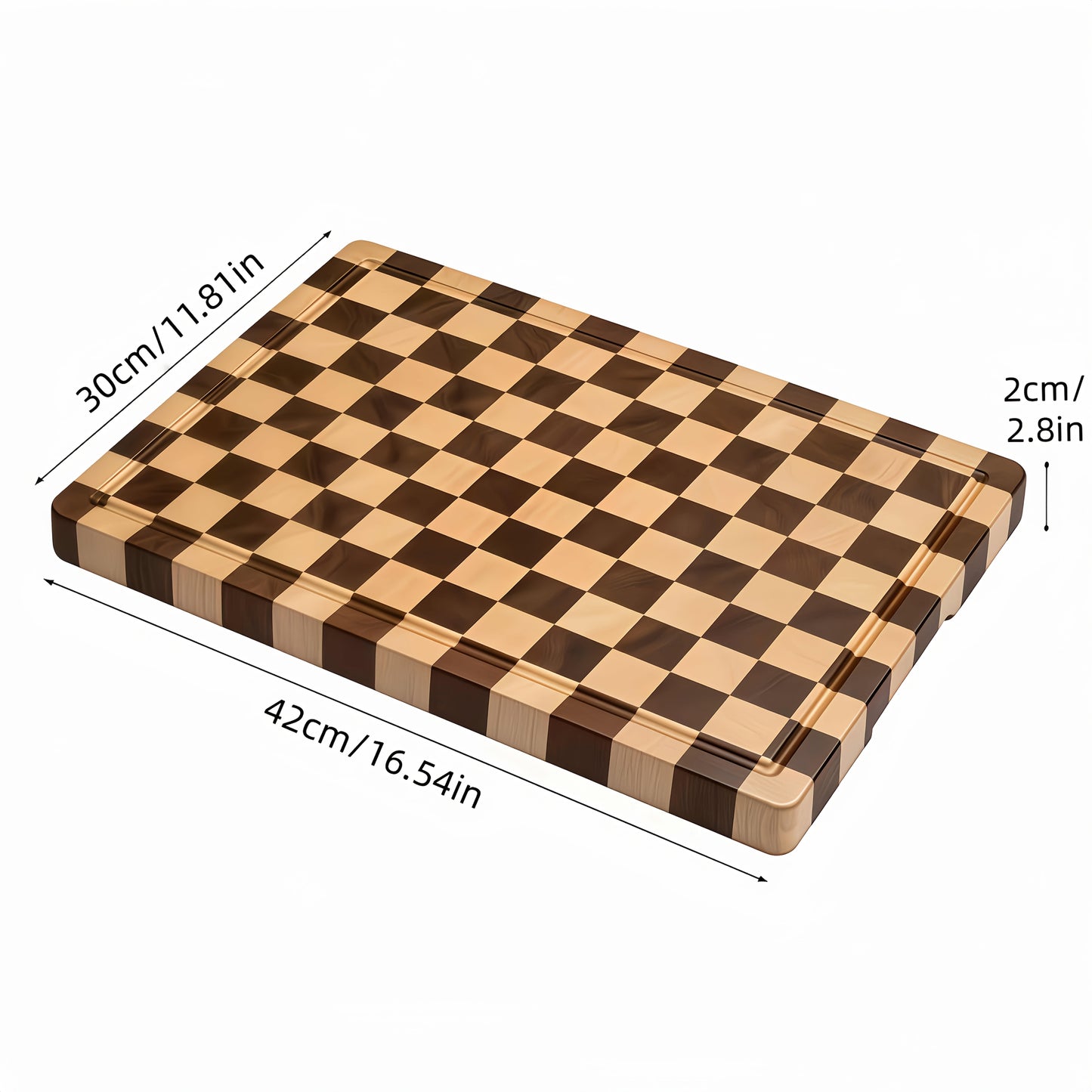 Walnut & Oak End Grain Wood Chopping Board