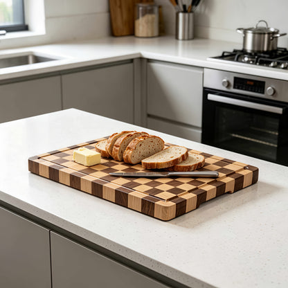 Walnut & Oak End Grain Wood Chopping Board