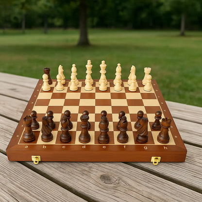 Wooden Chess Set with Storage – Classic Gift for Family Game Night - Our3Designs
