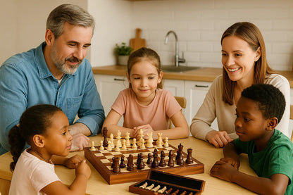 Wooden Chess Set with Storage – Classic Gift for Family Game Night - Our3Designs