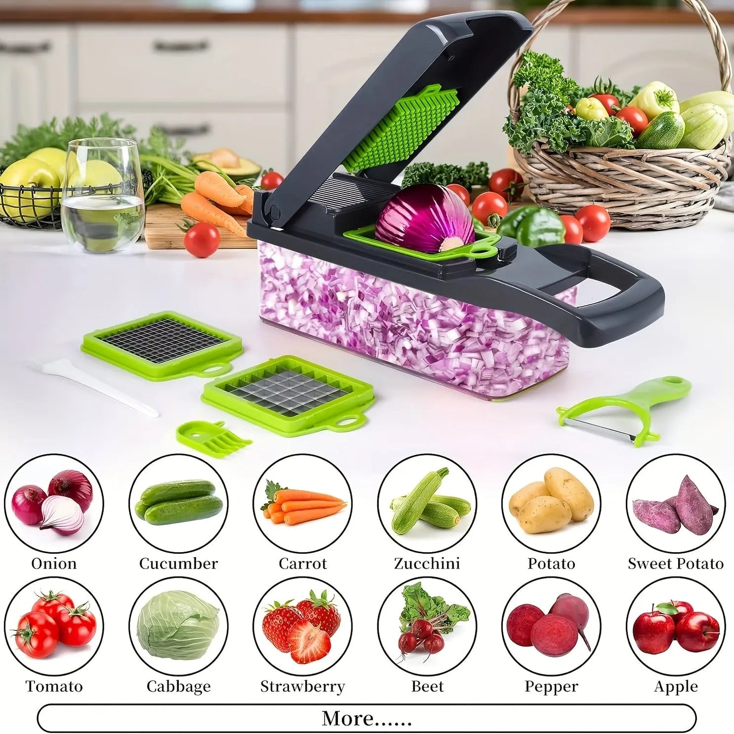 16-in-1 Multifunctional Kitchen Slicer and Dicer